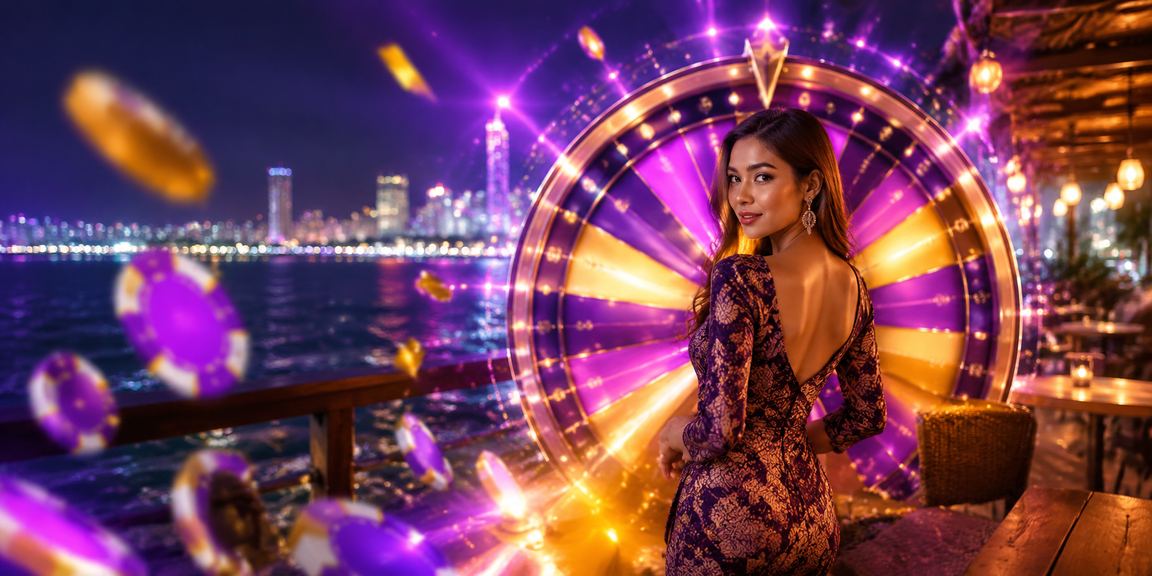 Meja roulette bergaya batik di Pulau Pinang